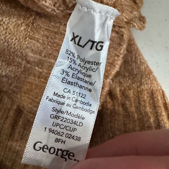 George Men’s High Neck Lightweight Sweater Size XL Polyester Blend Stretch - Picture 8 of 9